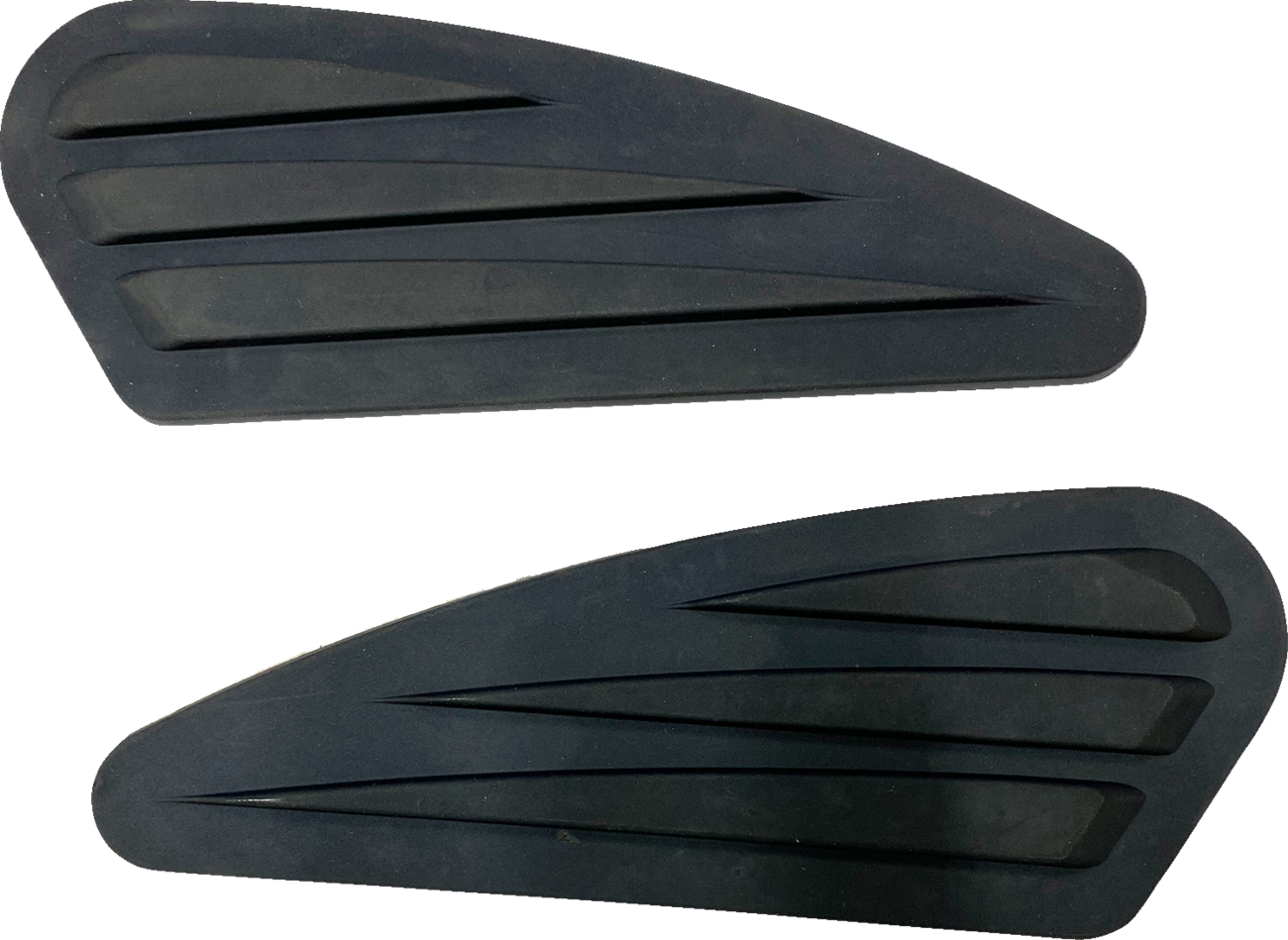 Drag Specialties Black Rubber Gas Fuel Tank Knee Pads for Harley Touring Models