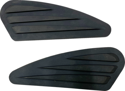 Drag Specialties Black Rubber Gas Fuel Tank Knee Pads for Harley Touring Models