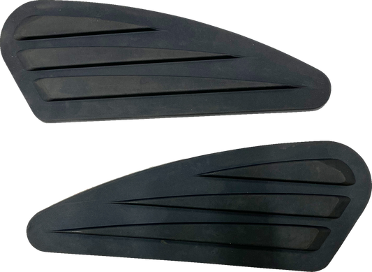 Drag Specialties Black Rubber Gas Fuel Tank Knee Pads for Harley Touring Models