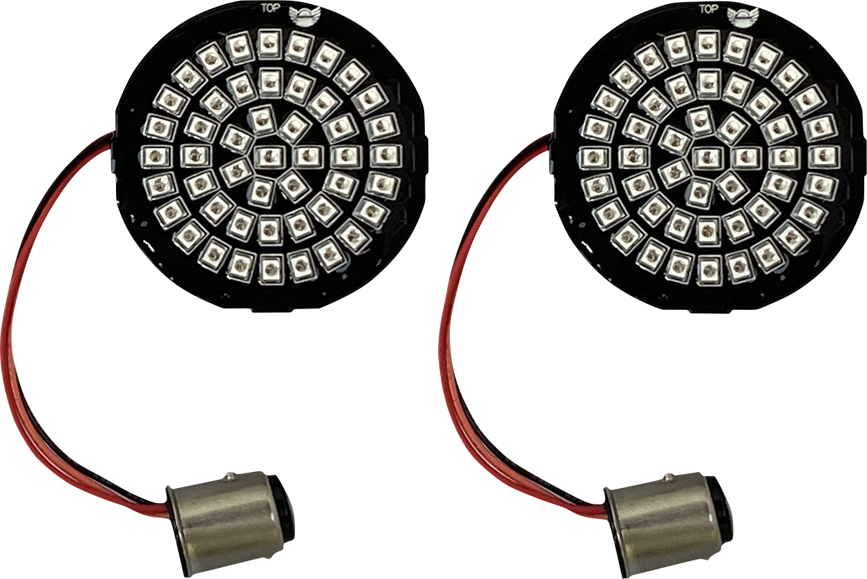Custom Dynamics 1157 Rear Red LED Bullet Turn Signal Inserts 2009-2024 Harley