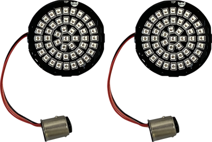 Custom Dynamics 1157 Rear Red LED Bullet Turn Signal Inserts 2009-2024 Harley
