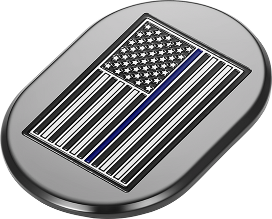 Figurati Blue Line American Flag Right Left Antenna Cover 2009-23 Harley Touring