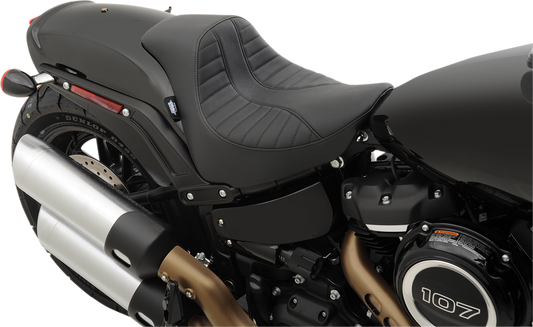 Drag Specialties Black Textile EZ Mount Solo Seat fits 2018-2022 Harley FXFB