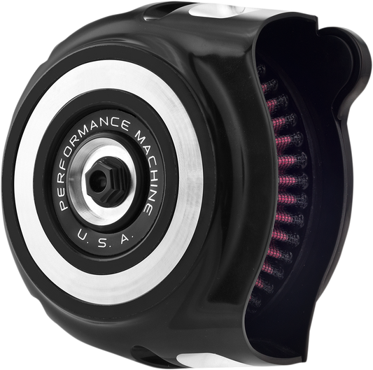 Performance Machine Black Vintage Motorcycle Air Cleaner 91-19 Harley Sportster