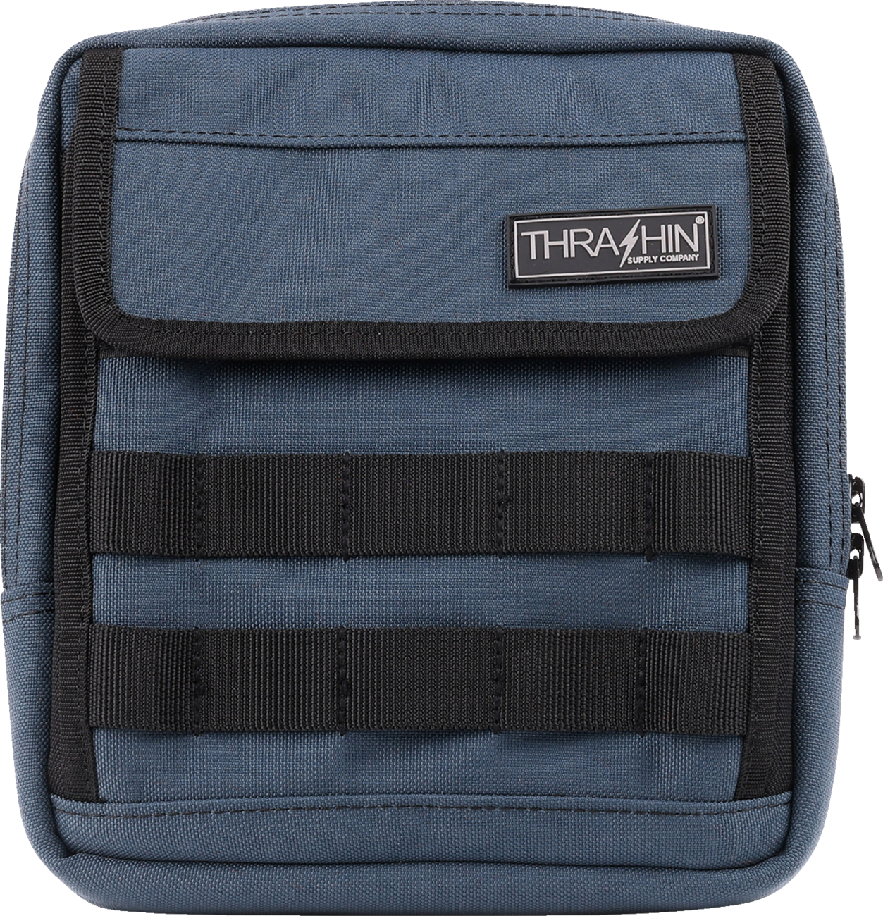 Thrashin Supply Blue Motorcycle Handlebar Storage Bag Slim for Harley THB-0029