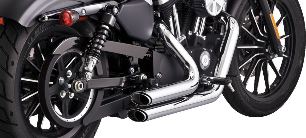 Vance & Hines Chrome Shortshots Staggered Exhaust System 14-22 Harley Sportster