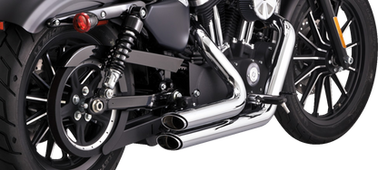 Vance & Hines Chrome Shortshots Staggered Exhaust System 14-22 Harley Sportster