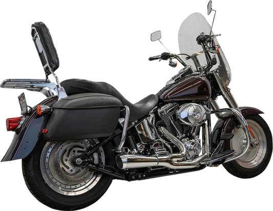 Bassani Ripper Short 2-1 Chrome Exhaust System fits 1986-2017 Harley Softail