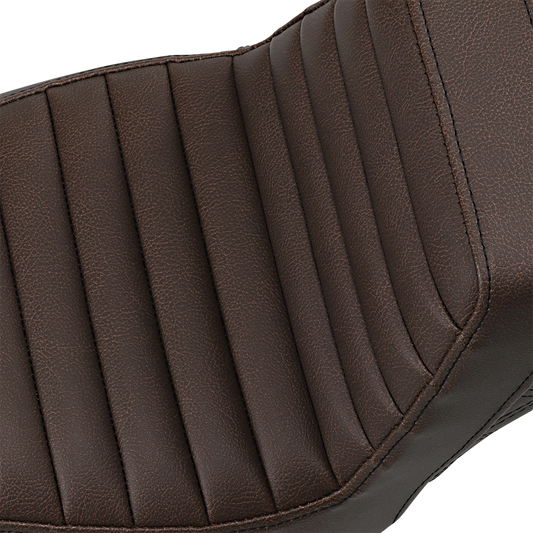 Saddlemen Brown Step-Up Tuck n Roll Seat for 2018-2025 Harley Softail FXBB FXST