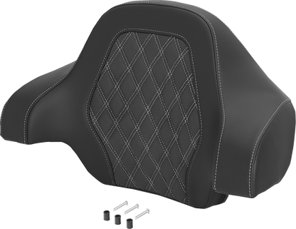 Saddlemen Silver Lattice Deluxe Sissy Bar Tour Pack Backrest Pad for Harley