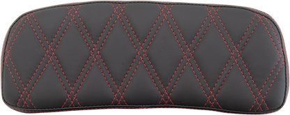 Drag Specialties Black Red Stitched Vinyl Chopped Tour Pack Pad for Harley