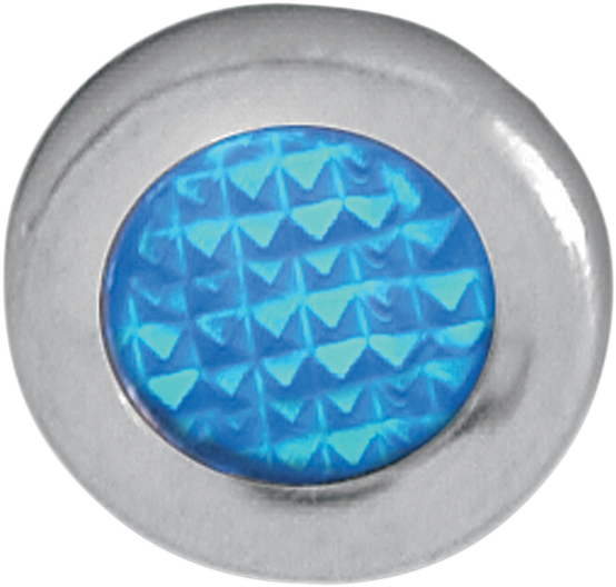 Drag Specialties Stainless Steel Bezel 0.3" Blue Snap-In Indicator Light Harley