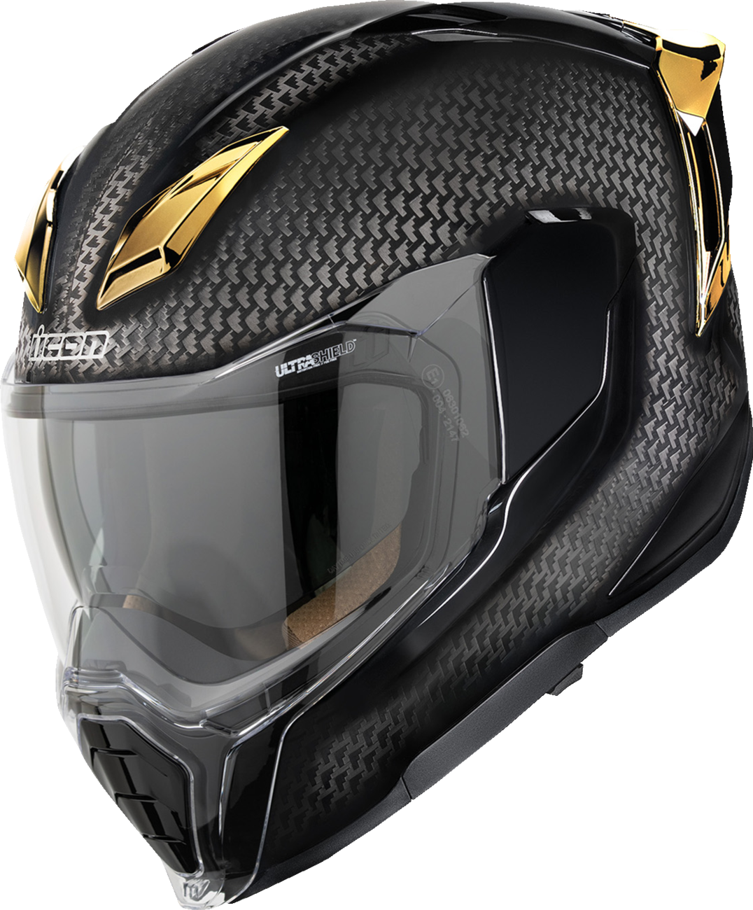 Icon Ultraflite Gold Carbon Full Face MIPS Unisex Adult Street Motorcycle Helmet