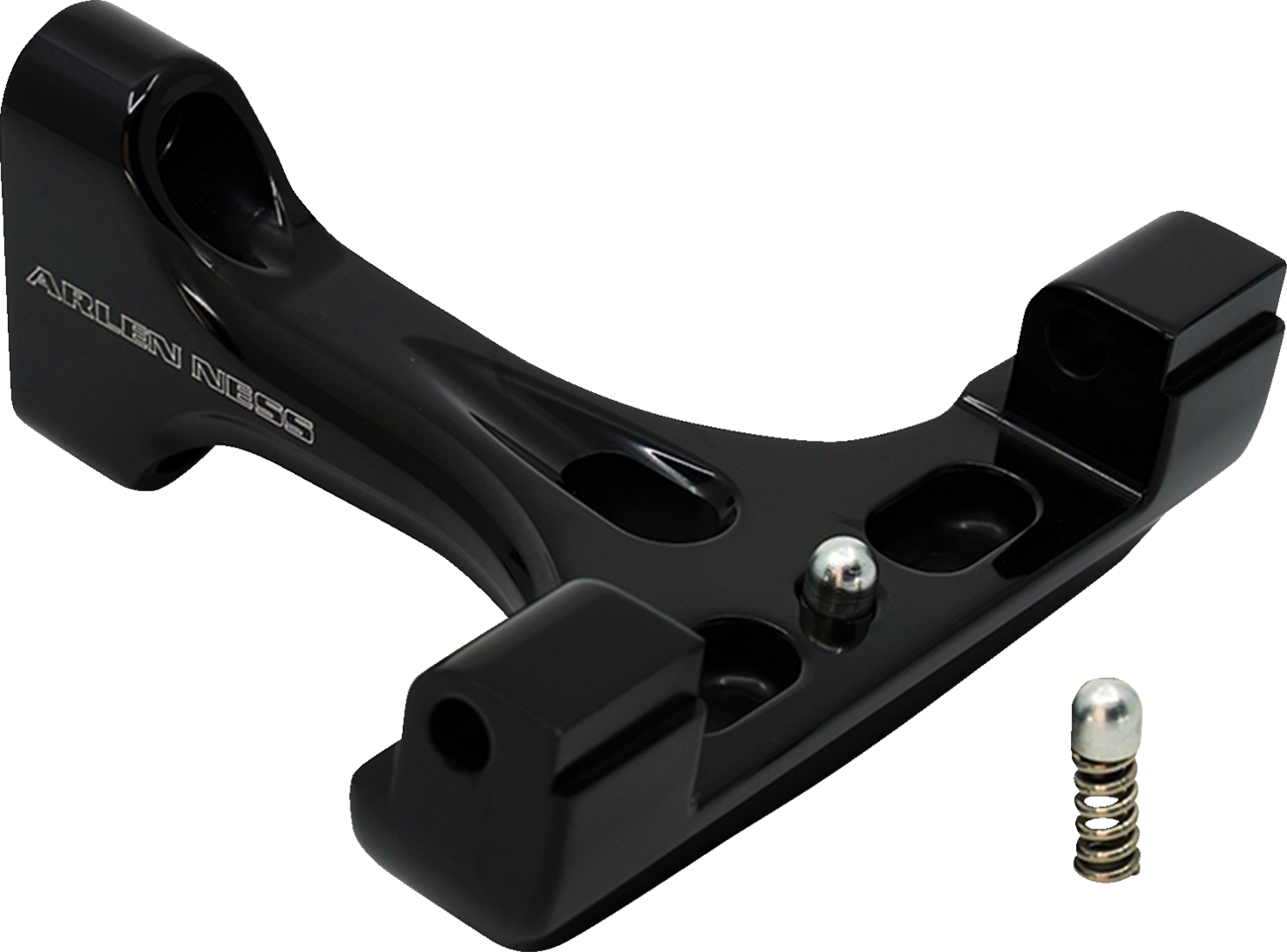 Arlen Ness Forged Black Passenger Floorboard Mounts for 1993-2023 Harley Touring