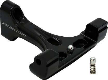 Arlen Ness Forged Black Passenger Floorboard Mounts for 1993-2023 Harley Touring