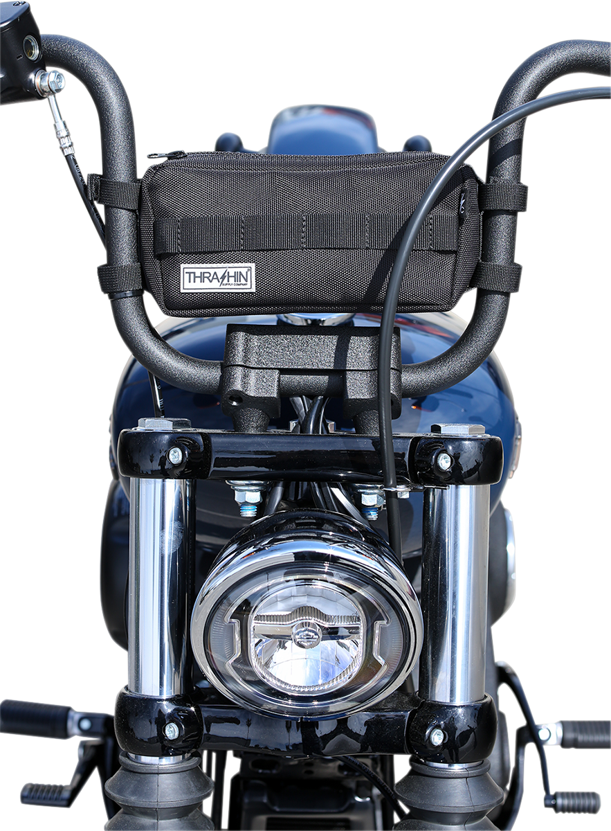 Thrashin Black Motorcycle Handlebar Storage Bag for Harley Davidson THB-0002