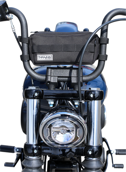 Thrashin Black Motorcycle Handlebar Storage Bag for Harley Davidson THB-0002