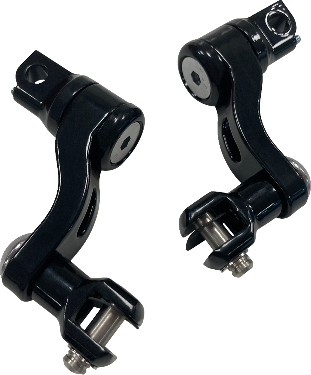 Drag Specialties Black Adjustable Passenger Foot Peg Mounts for Harley Davidson