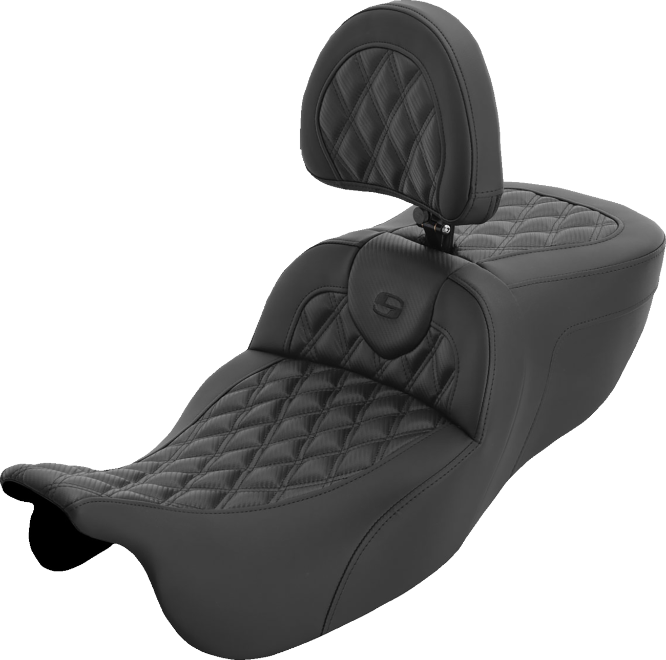 Saddlemen Roadsofa Carbon Lattice Extended Seat & Backrest 2015-25 Harley Trike