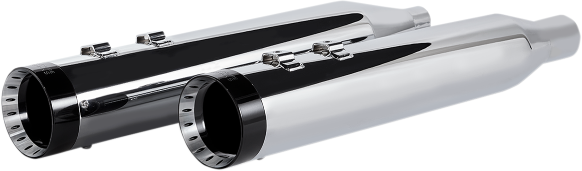 Khrome Werks 4.5" Chrome HP-Plus Turbine Slip On Mufflers 2017-24 Harley Touring