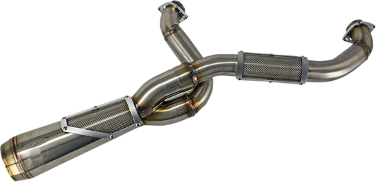 Trask Big Sexy Brushed 2-1 Exhaust for 2017-2024 Harley M8 Touring FLHX FLHR