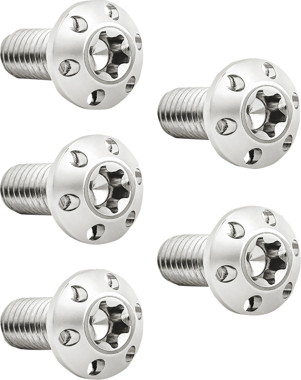 Arlen Ness Polished 3/8"-16 x 1" Rear Hub-Mount Brake Rotor Bolt Kit for Harley