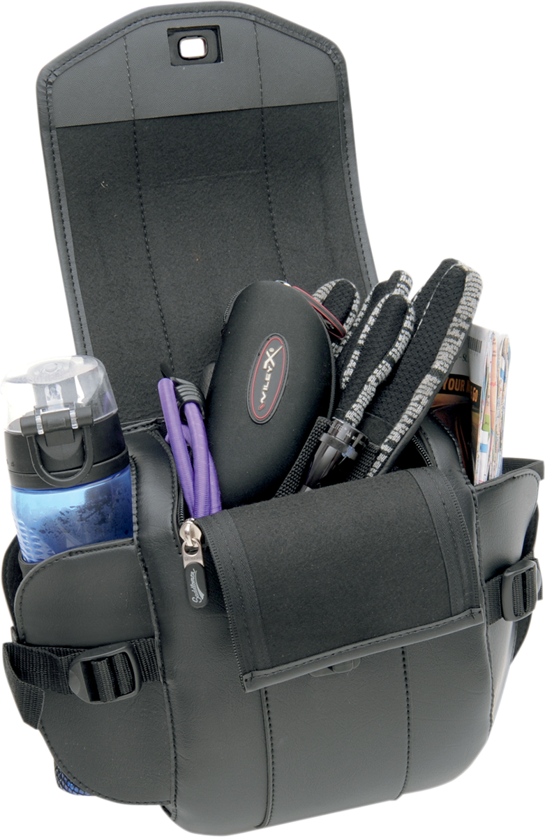 Saddlemen Cruis'n Deluxe Black Sissy Bar Storage Bag Pouch for Harley Davidson