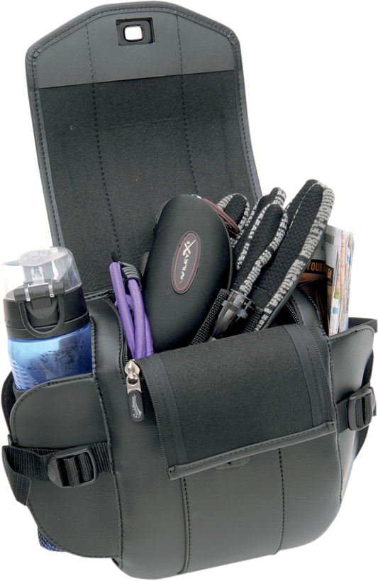 Saddlemen Cruis'n Deluxe Black Sissy Bar Storage Bag Pouch for Harley Davidson