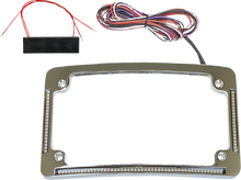 Custom Dynamics 4x7 Curved LED Motorcycle License Plate Frame for Harley Models