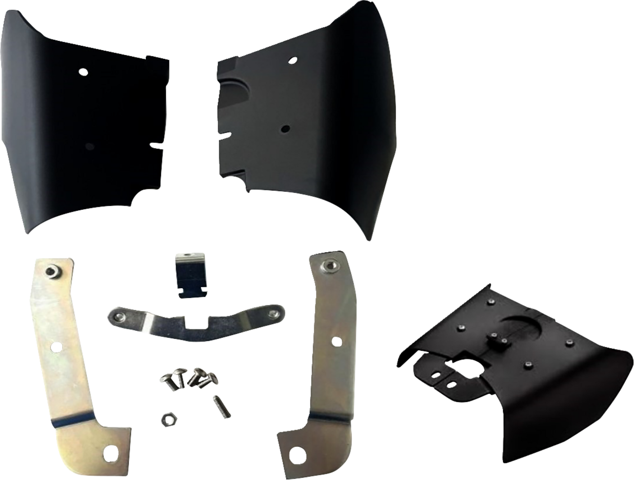 Drag Specialties Frame Mounted Heat Air Deflectors for 2008-2017 Harley Softail