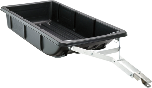 Moose Black ATV Snowmobile Rear Molded Plastic Cargo Tub & Tow Bar Kit