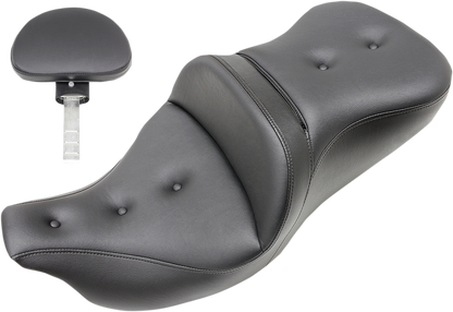 Saddlemen Roadsofa Gel Seat with Backrest for 2008-24 Harley Touring Models FLHX