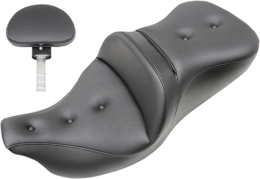 Saddlemen Roadsofa Gel Seat with Backrest for 2008-24 Harley Touring Models FLHX