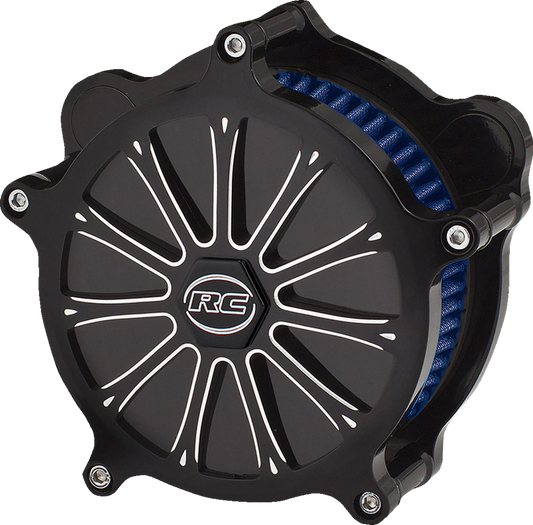 RC Components Black Airstrike Air Filter Cleaner 2017-2024 Harley Davidson M8