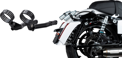 Legend REVO ARC Black Remote Reservoir External Mounts for 14-25 Harley Touring