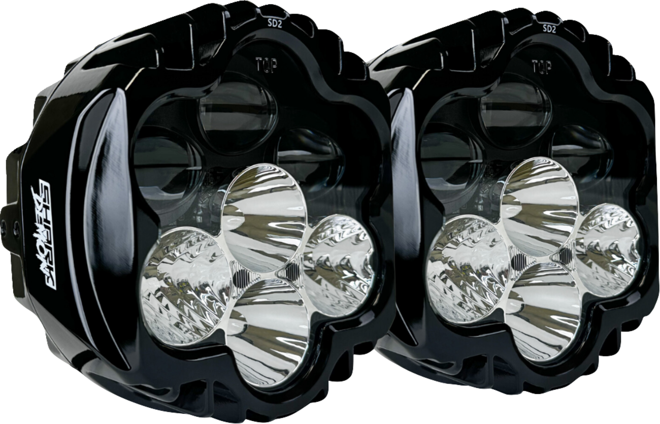 Custom Dynamics Shark Demon 2 LED Headlight Kit fits 2015-2024 Harley Road Glide