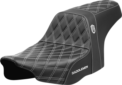 Saddlemen SDC Pro Series White Lattice Seat for 2023-26 Harley Street Road Glide