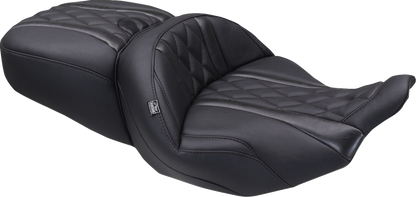 Mustang Deluxe Tour Diamond Stitch Seat fits 2023-2026 Harley Touring FLHX FLTR