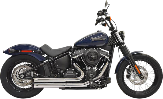 Bassani Chrome Slash Cut Pro Street Exhaust for 2018-21 Harley Softail FXBB FXLR