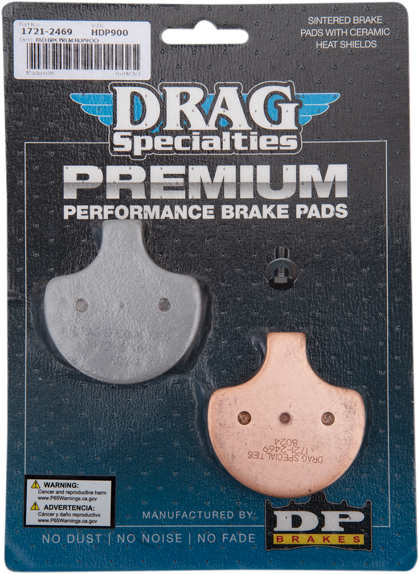 Drag Premium Sintered Metal Front Brake Pads for 1984-2011 Harley Davidson