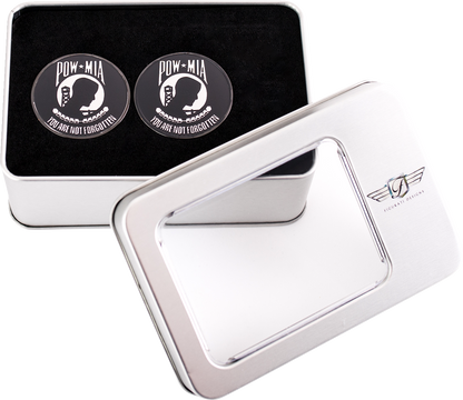 Figurati Designs POW-MIA Military Black Swingarm Covers for 1980-2025 Harley