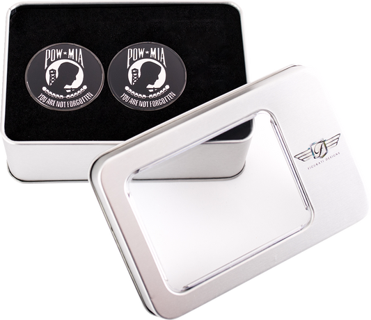 Figurati Designs POW-MIA Military Black Swingarm Covers for 1980-2025 Harley