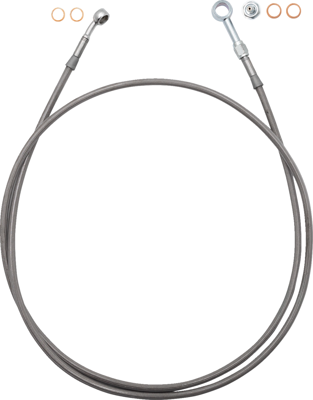 Fat Baggers 60" Braided EZ Install Brake Line Hose 2023-2026 Harley Road Glide
