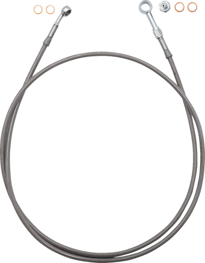 Fat Baggers 60" Braided EZ Install Brake Line Hose 2023-2026 Harley Road Glide