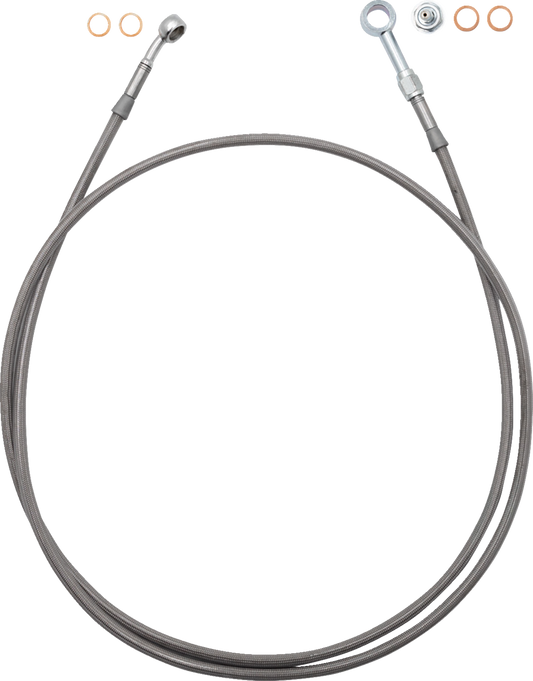 Fat Baggers 60" Braided EZ Install Brake Line Hose 2023-2026 Harley Road Glide