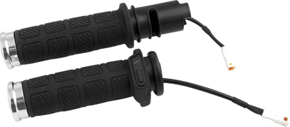 Koso Titan II Heated TBW Chrome Handlebar Grips for 23-26 Harley Touring Softail