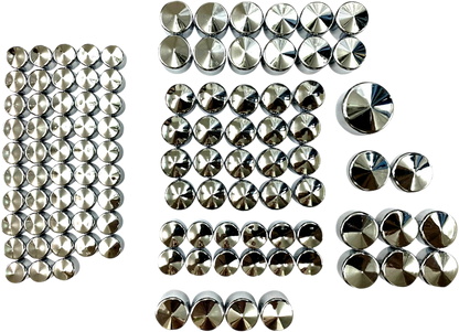 Drag Specialties Chrome Deluxe Bolt Cover Top Cap Kit 2017-2021 Harley Touring