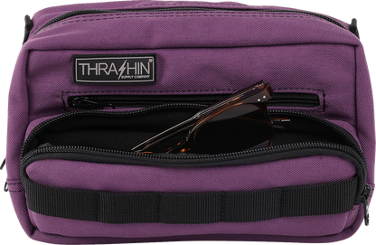 Thrashin Supply Purple Motorcycle Handlebar Storage Bag Plus for Harley THB-0027