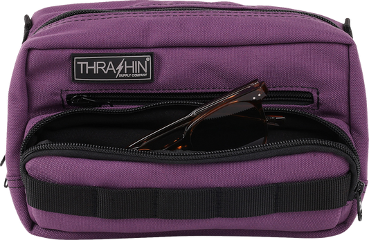 Thrashin Supply Purple Motorcycle Handlebar Storage Bag Plus for Harley THB-0027