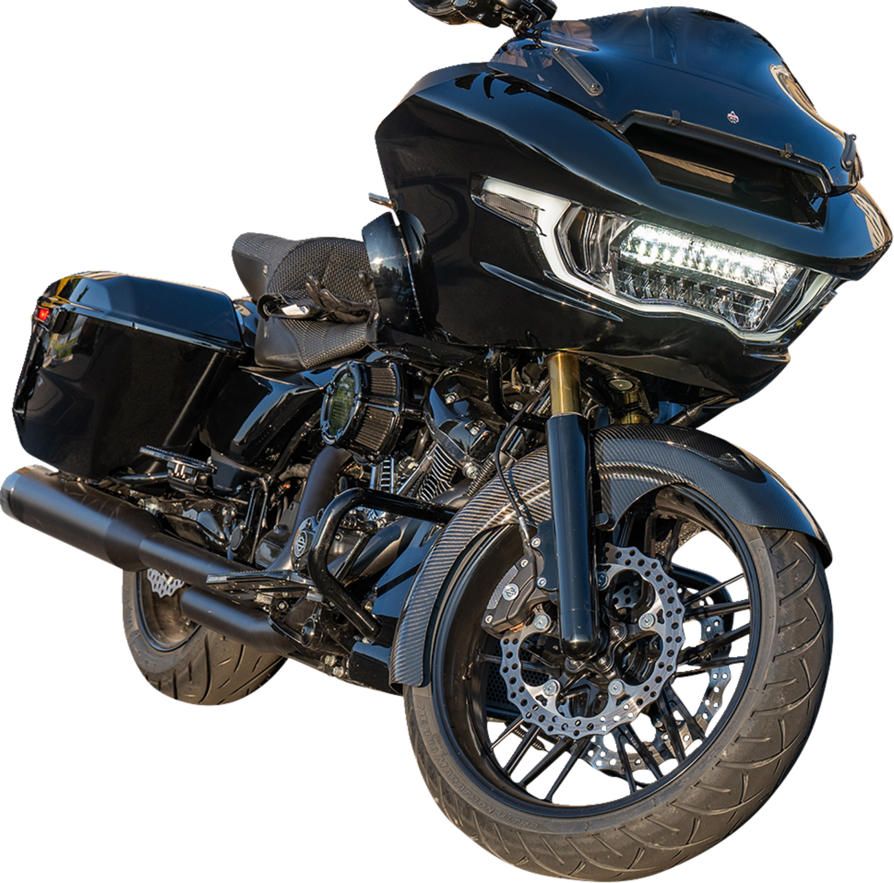 Arlen Ness Fat Wrapper 21" Carbon Fiber Front Fender for 2023-25 Harley Touring